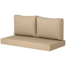 2 Seater Patio Furniture Cushions, Thick Outdoor Loveseat Cushions Furniture Cushions with Removable Cover
