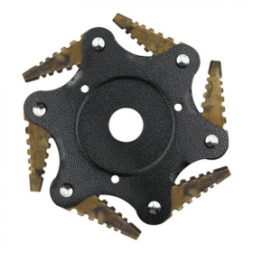 1pc Metal Trimmer Head; 6 Steel Razors Trimmer Head; Universal Weed Eater Blades Metal; 2.56inch. Professional Razor Trimmer Head; Garden Supplie (Color: PJL-440-1PCS, size: Black)