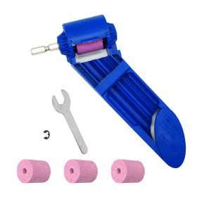 Grinding Wheel Drill Bit Sharpener Grinding Wheel Power Tool Hand Tools Nail Drill Bits Set Sharpener For Step Drill Accessories (Color: Blue setx3 Wheels, Ships From: China)